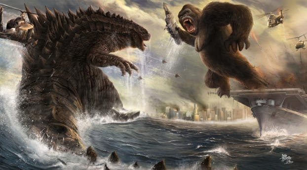 Godzilla vs Kong New 2021 Wallpaper 720x1280 Resolution