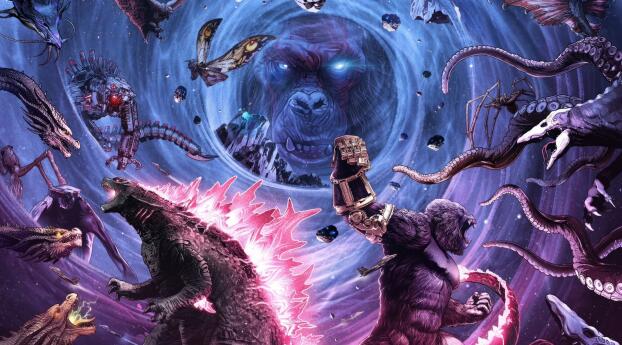 Godzilla x Kong 2024 Movie Wallpaper 1024x768 Resolution