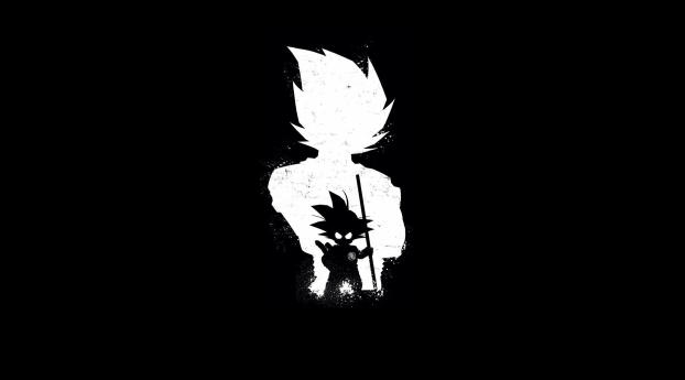 Goku Anime Dark Black Wallpaper 2880x1800 Resolution