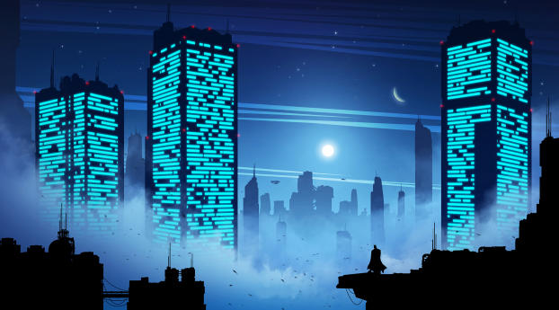 Gotham Towers Artwork Wallpaper 1080x1920 Resolution