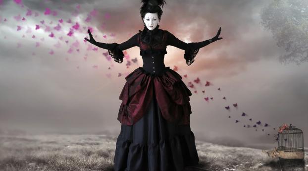 Gothic Woman Artistic Wallpaper 2560x1600 Resolution