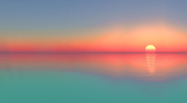 Gradient Calm Sunset Wallpaper 3840x1600 Resolution