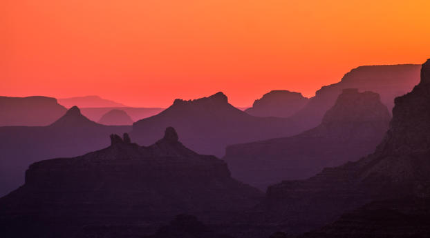 Grand Canyon Mountains in Sunset Wallpaper 1336x768 Resolution