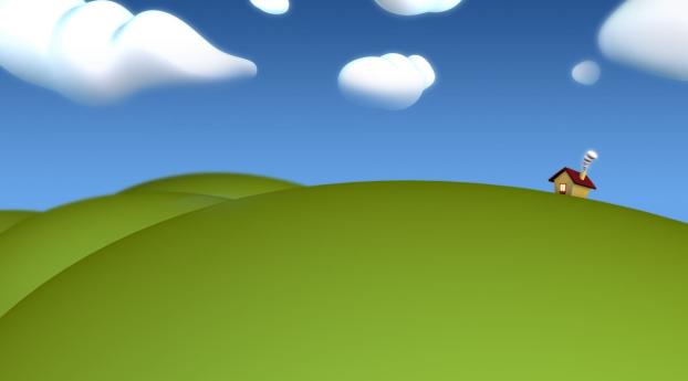 grass, clouds, sky Wallpaper 1234x576 Resolution