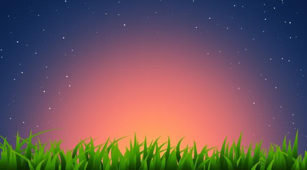 grass, horizon, light Wallpaper