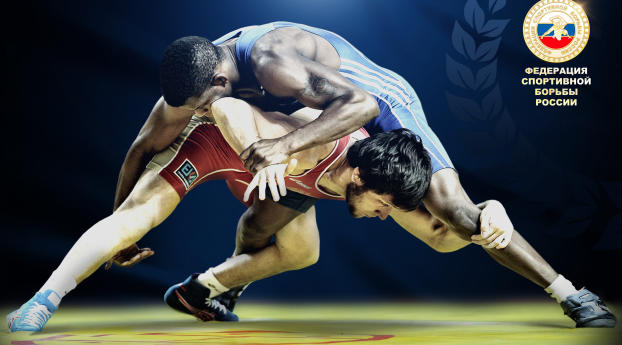 greco-roman wrestling, held in leg, resistance Wallpaper