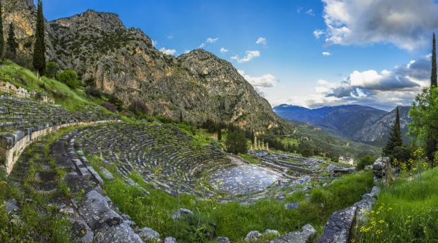 greece, delphi, mountain Wallpaper 2560x1600 Resolution