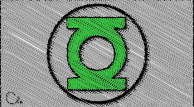 Green Lantern Cool Digital Logo Wallpaper 540x960 Resolution