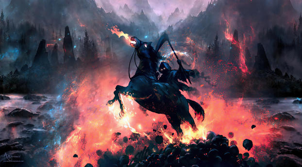 Grim Reaper Art Wallpaper 1125x2436 Resolution