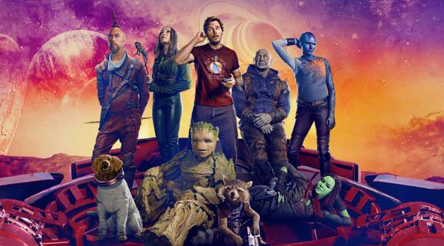 Guardians of the Galaxy 3 Character Poster Wallpaper 700x3000 Resolution