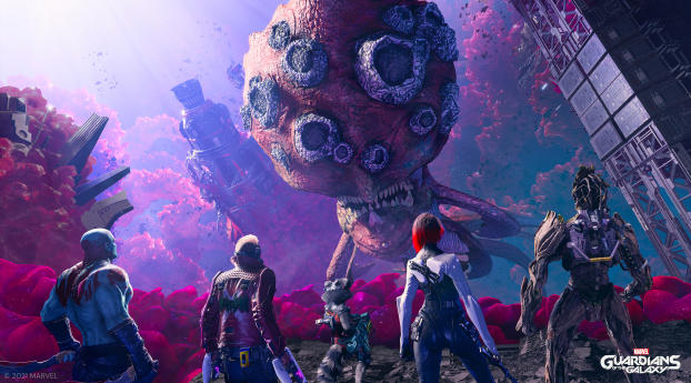 Guardians of the Galaxy Gaming HD Wallpaper 1242x2688 Resolution