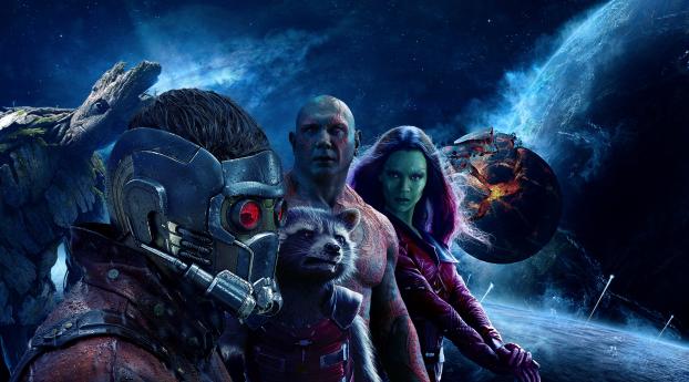 Guardians Of The Galaxy Volume 2 Poster Wallpaper 3440x2400 Resolution