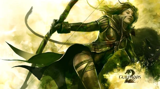 guild wars 2, girl, bow Wallpaper 720x1280 Resolution