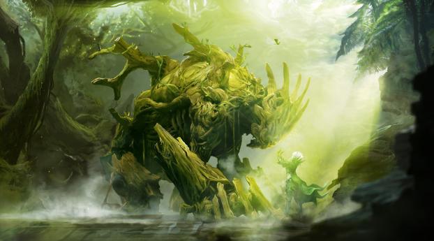 Guild Wars Monster Forest Wallpaper 500x700 Resolution
