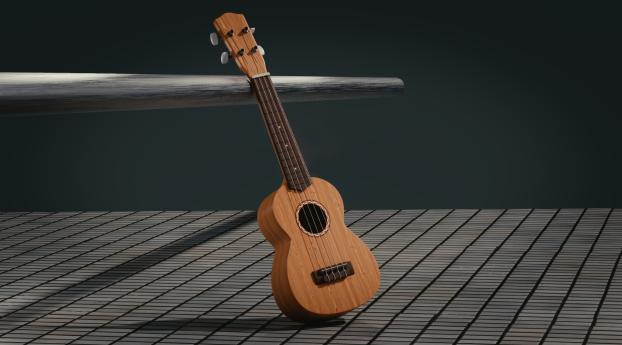 guitar, 3d, space Wallpaper