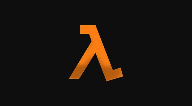 Half-Life Emblem Orange Wallpaper 1440x2880 Resolution