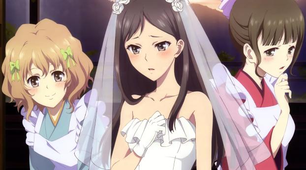 hana-saku iroha, girls, brides Wallpaper 2560x1400 Resolution
