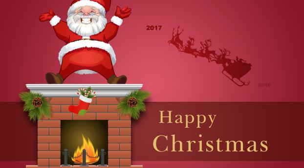 Happy Christmas 2017 Wallpaper 1024x768 Resolution