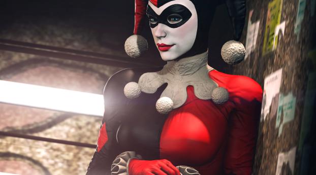 Harley Quinn Batman Arkham Night Wallpaper 1360x768 Resolution