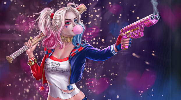 Harley Quinn Illustration Wallpaper
