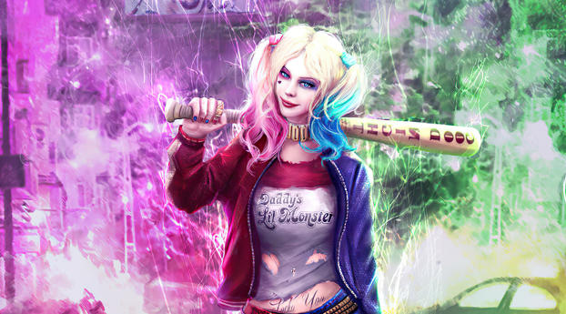 Harley Quinn New Fan Art Wallpaper 2560x1440 Resolution