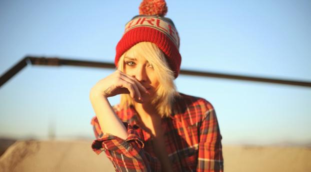 hat, girl, model Wallpaper 1280x800 Resolution