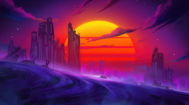 HD Adventure to Remember Cool City Art Wallpaper 1176x2400 Resolution