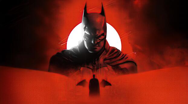 HD Batman Red Gotham City Wallpaper