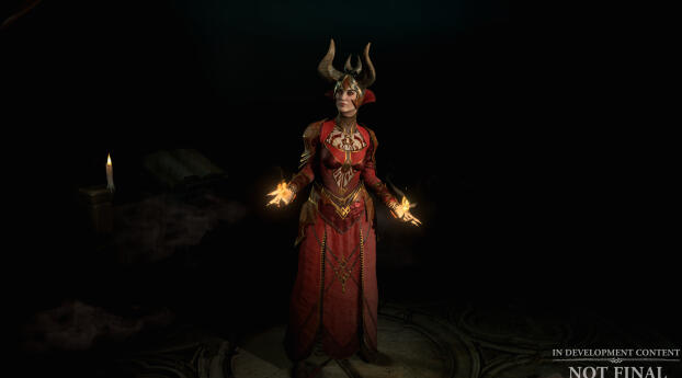 HD Diablo 4 Sorceress Wallpaper 1080x2220 Resolution
