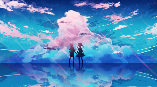 HD THE Cute Friendship Anime Wallpaper 720x1560 Resolution