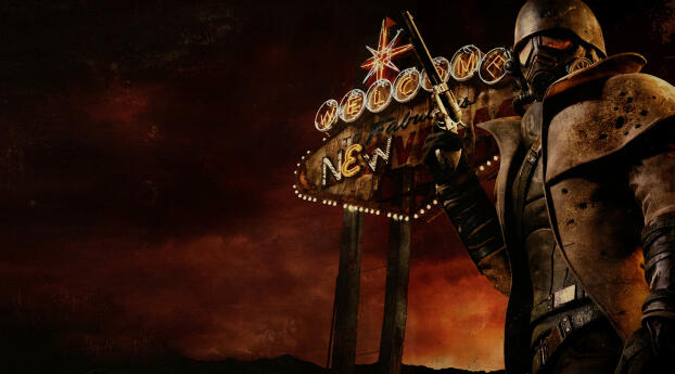 HD Welcome to New Vegas Wallpaper 1024x600 Resolution