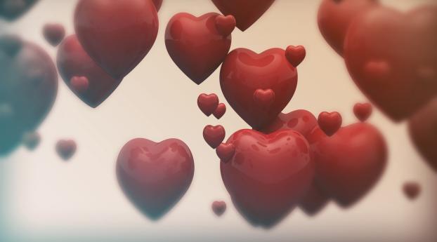 heart, flying, colorful Wallpaper 1080x2160 Resolution