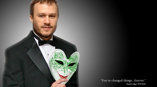 Heath Ledger With Mask Wallpaper 1600x900 Resolution