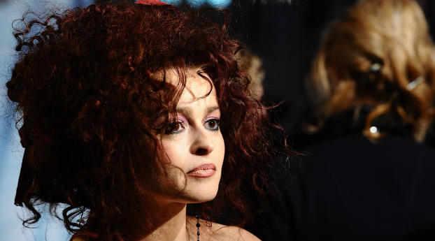 Helena Bonham Carter Curly Hair Cut Wallpaper 2560x1024 Resolution