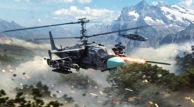 Helicopter War Thunder Wallpaper 5120x2880 Resolution