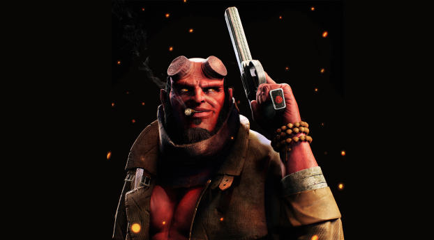 Hellboy FanArt Wallpaper 1080x2248 Resolution