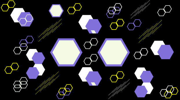 Hexagon Black Pattern Wallpaper 8000x8000 Resolution
