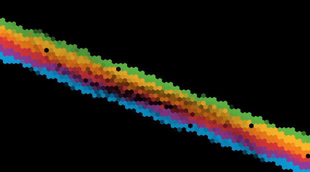 Hexagona Apple Rainbow iOS 11 Wallpaper 2160x3840 Resolution