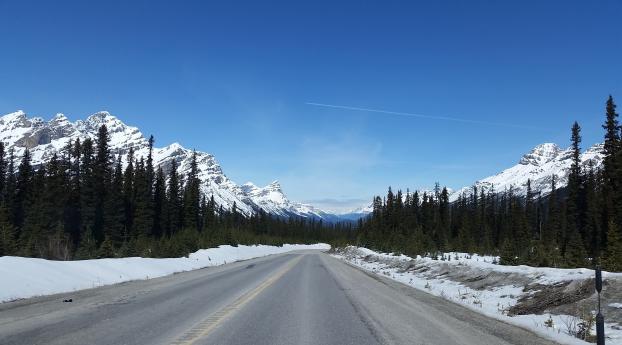 highway, icefields parkway, alberta Wallpaper 540x960 Resolution