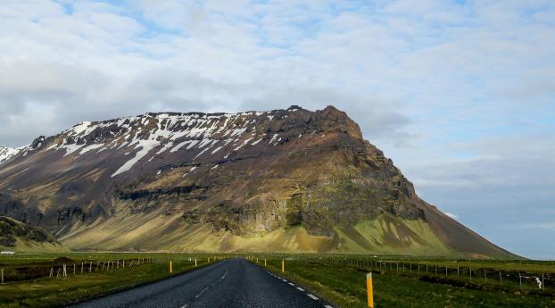 highway, road, mountain Wallpaper 1360x768 Resolution