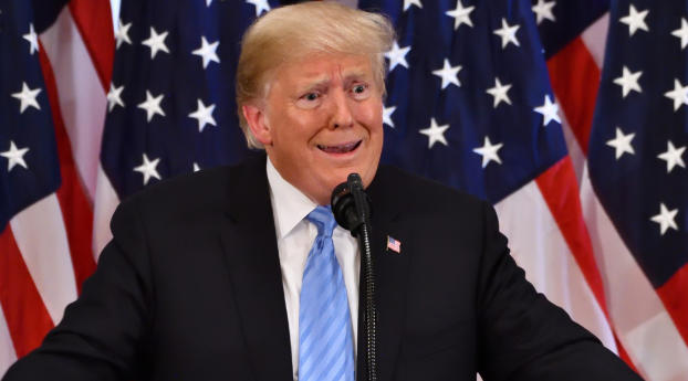 Hilarious Donald Trump Facial Expression Wallpaper 2560x1440 Resolution