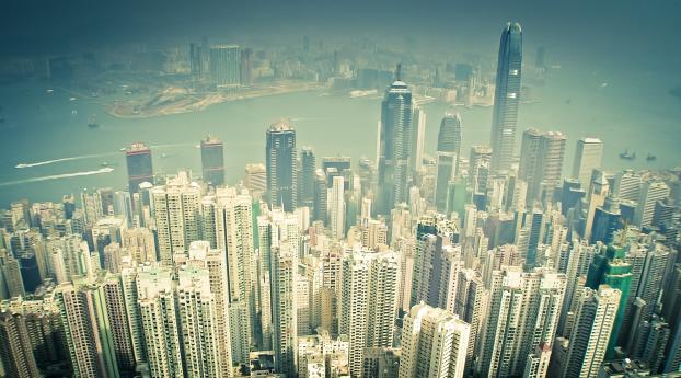 hong kong, city, height Wallpaper 1080x2160 Resolution
