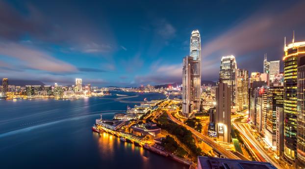 hong kong, skyscrapers, buildings Wallpaper 1080x2160 Resolution