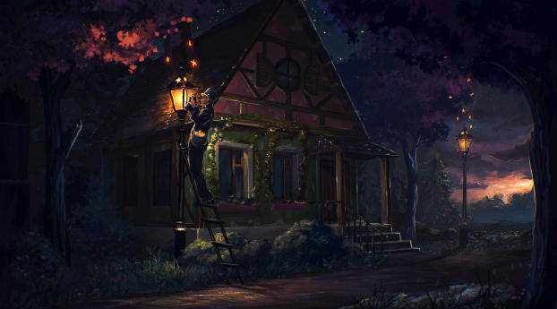 house, fairy tale, art Wallpaper 1080x1920 Resolution