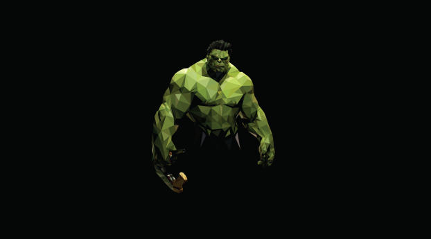 Hulk Low Poly Minimalistic Wallpaper 2560x1700 Resolution