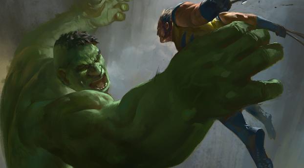 hulk, wolverine, x-men Wallpaper 640x960 Resolution