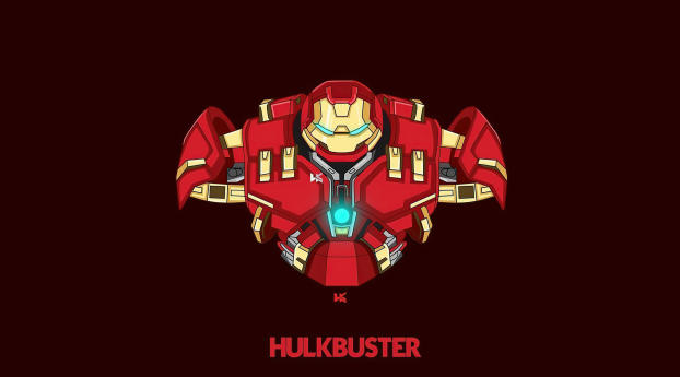 Hulkbuster 4k Minimal Wallpaper 1242x2688 Resolution