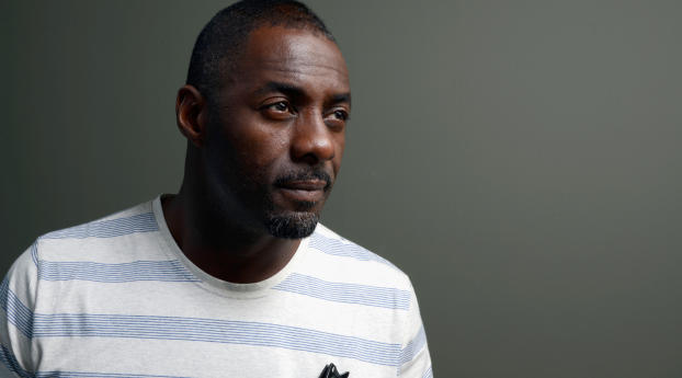 Idris Elba White T-Shirt Images Wallpaper 640x960 Resolution