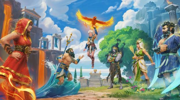 Immortals Fenyx Rising New Gods Wallpaper 1080x2460 Resolution