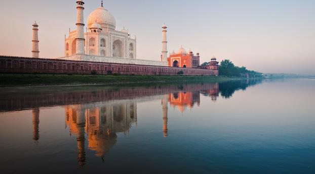 india, taj mahal, river Wallpaper 2560x1600 Resolution